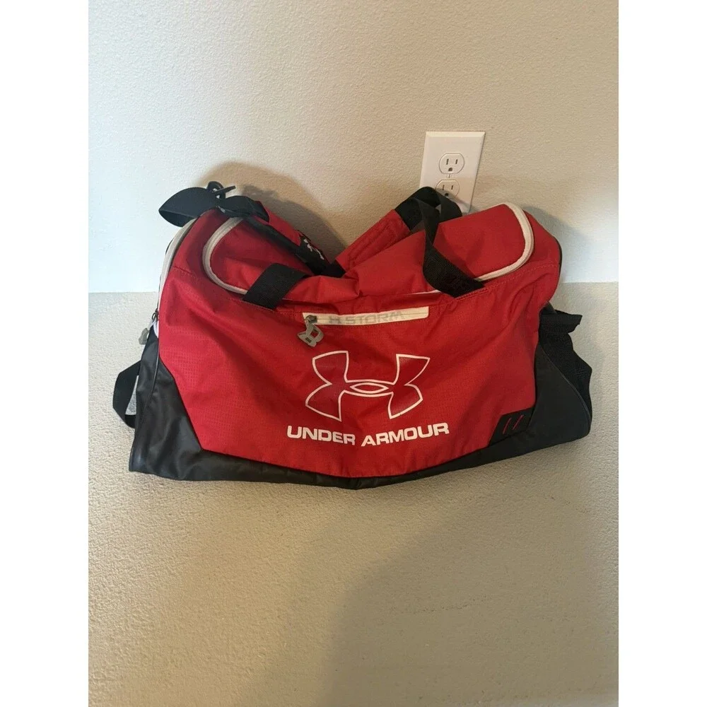 Under Armour Storm Duffel Bag Red Large Gym Training Workout Sports Strap